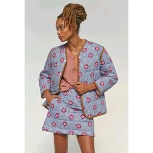 Carleen by Anthropologie Quilted Floral Jacket Small